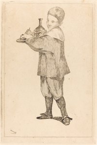 Tepsi tutan çocuk by Édouard Manet