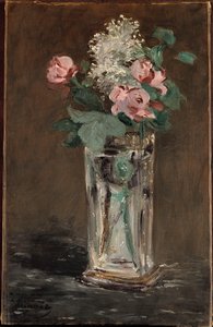 Kristal Vazoda Çiçekler (tuval üzerine yağlı boya) by Édouard Manet
