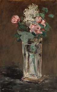 Kristal Vazoda Çiçekler by Édouard Manet