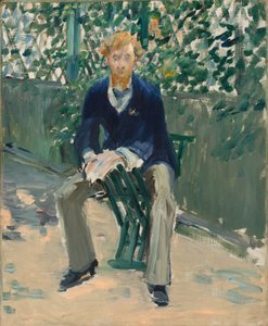 George Moore, Sanatçının Bahçesinde, c. 1879. by Édouard Manet