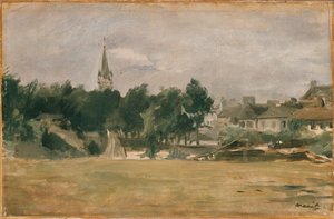 Bir Köy Kilisesi ile manzara, 1870