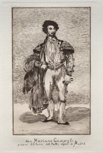 Dansçı Don Mariano Camprubi. by Édouard Manet