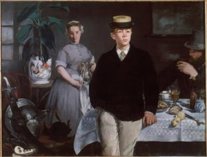 atölyede öğle yemeği by Édouard Manet