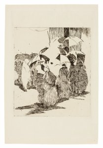 Kasap Önünde Sıra by Édouard Manet