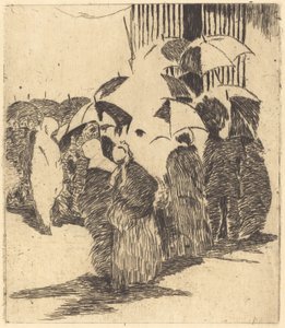 Kasap Önünde Sıra, Kasap Önünde Kuyruk, 1870. by Édouard Manet