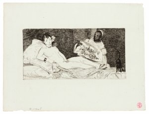 Olympia (yayınlanmış plaka) by Édouard Manet