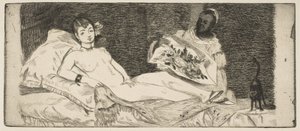 Olympia küçük tabak, 1867. by Édouard Manet