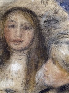 Berthe Morisot (1841-1895) ve kızının (Julie Manet) portresi by Édouard Manet