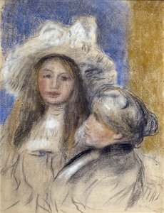 Berthe Morisot (1841-1895) ve kızının (Julie Manet) portresi by Édouard Manet
