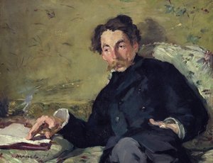 Stephane Mallarme (1842-98) 1876 (tuval üzerine yağlı boya) by Édouard Manet