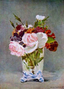 Çiçeklerle Natürmort, 1882. by Édouard Manet