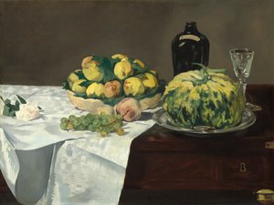 Kavun ve Şeftali ile Natürmort, 1866 dolayları