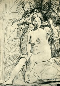 Oturan Çıplak La Toilette Çalışması, 1858-1860, 1943.