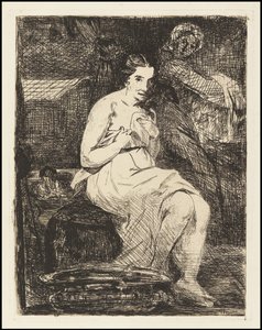 Tuvalet, 1862 by Édouard Manet