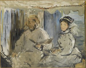 Atölyesinde ressam Monet, 1874 by Édouard Manet