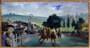 Longchamp'taki yarışlar by Édouard Manet