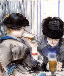 bira içen kadınlar by Édouard Manet
