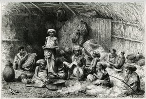 Gobrons Şeyhinin gözdesi olan bir öğleden sonra, kadın aktiviteleri: nakış ve iplik yünü, hasır ve çömlek. 1882-1883