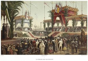 Süveyş Kanalı. Egemenlerin Tribünü, 1869. by Edouard Riou