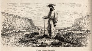 Paul Marcoy exhumant des mummies İnkalar (Bas Peru), E.Riou