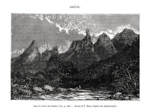 Serra dos Órgãos, Brezilya, 19. yüzyıl. by Edouard Riou