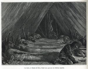 Buz kütlesi üzerindeki çadırın içi, Riou tarafından 1875-1876