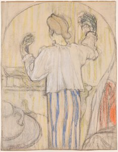 Aynanın önünde (ön) by Edouard Vuillard