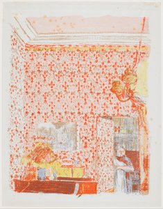 Pembe askılı iç I by Edouard Vuillard