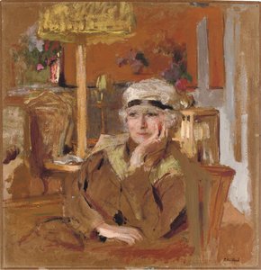 Lucy Hessel Siyah Kadife Kurdeleli, c.1921-25 by Edouard Vuillard
