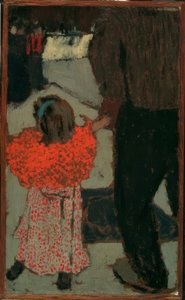 kırmızı eşarplı kız by Edouard Vuillard