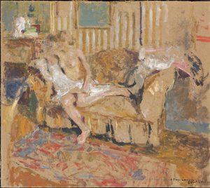 Çizgili Salonda Çıplak, c. 1905. by Edouard Vuillard
