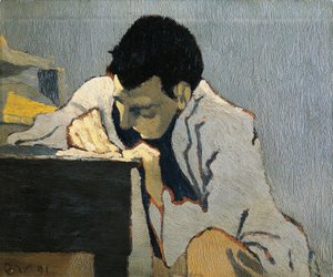 Aurelien Lugne-Poe'nun portresi. Edouard VUILLARD'ın (1868-1940) tablosu by Edouard Vuillard