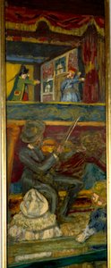 Guignol Tiyatrosu Bir kemancı ve bir kukla gösterisi (detay) 20. yüzyıl (tuval üzerine yağlı boya) by Edouard Vuillard