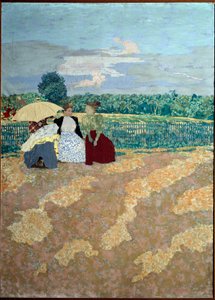 Halk bahçeleri: Konuşma (ortada) (üç parçadan detay) by Edouard Vuillard