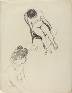 İki Çıplak Figür Çalışması, muhtemelen 19001905. by Edouard Vuillard
