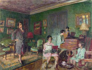 Vuillard, edouard (1868-1940) Madam Andre Wormser ve Çocukları Tuval üzerine yağlı boya 1927 National Gallery, Londra 89,2x116,5 by Edouard Vuillard