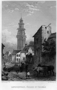 Landerneau ve Saint Thomas Kilisesi