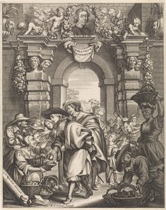 İki bey pazardan mantar alıyor Başlık illüstrasyonu: F. van Sterbeeck, Theatrum Fungorum oft het tooneel der Campernoelien, 1675 by Edouard van Ordonie