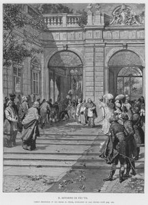 Pius VII'nin Dönüşü (gravür) by Edouardo Matania