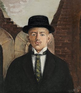 Şair Vasili Kamensky'nin 1884-1961'in Silindir Şapkalı Portresi, 1917