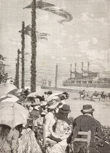 Pompeian festivallerinde at yarışları, Pompeii, İtalya, Edoardo Dalbono