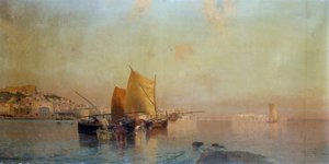 Tekneler ile Napoli limanı