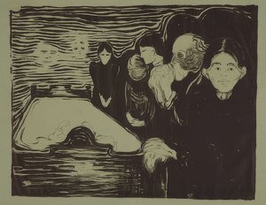 Ölüm yatağında. 1896 by Edvard Munch