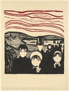Kaygı, 1896 by Edvard Munch