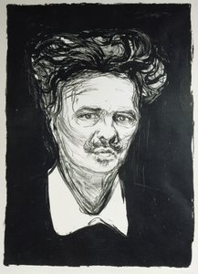 Ağustos Strindberg (taş) by Edvard Munch