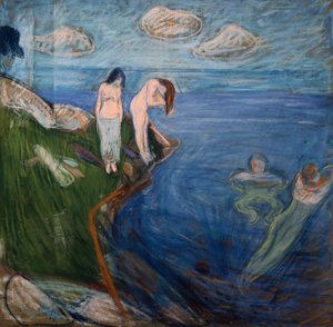 banyo yapan kadınlar by Edvard Munch