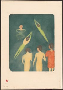 erkekler banyo by Edvard Munch