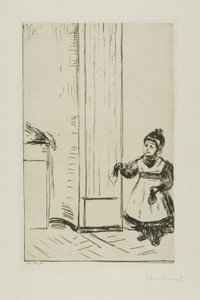 Çocuklu İç Mekan. Lothar Linde by Edvard Munch