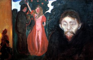 Kıskançlık, 1895 by Edvard Munch