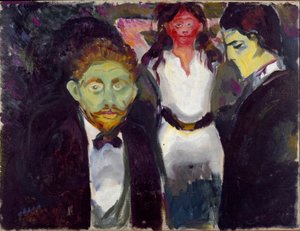 Edvard Munch (1863-1944) tarafından Kıskançlık Boyama 1907 yakl. Güneş. 75x97,5 cm Oslo, Belediye Sanat Koleksiyonları Munch Müzesi (Musee Munch) by Edvard Munch